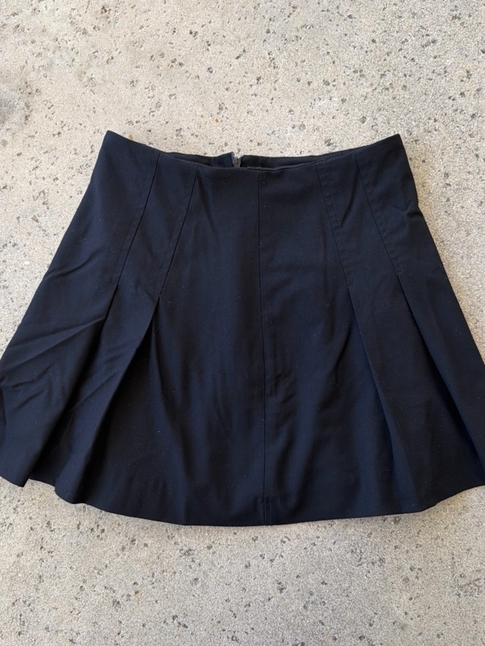 Zara Black A-Line Pleated Women's Skirt